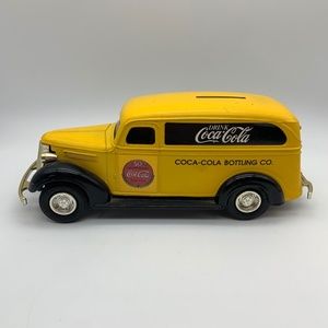 Vintage ERTL Coca-Cola 50th Anniversary 1930s Coke Promo Coin Bank Missing Key